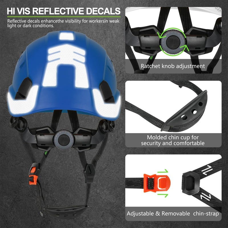 GREEN DEVIL Safety Helmet Construction Hard Hat ANSI Z89.1 Cascos De Construccion Vented ABS Work Hardhat for Men Women - Image 4